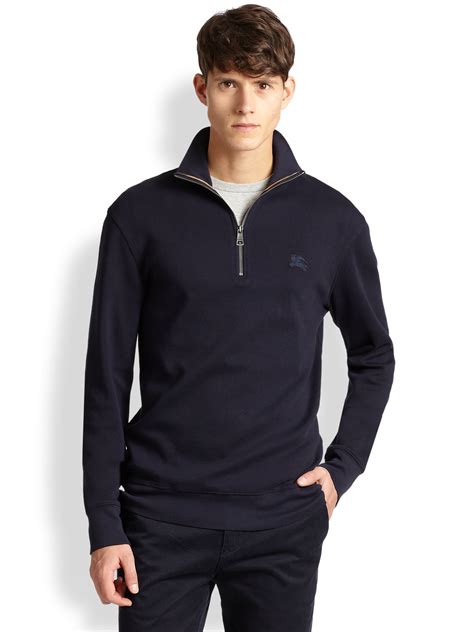 mens burberry sweatshirt|burberry men's half zip pullover.